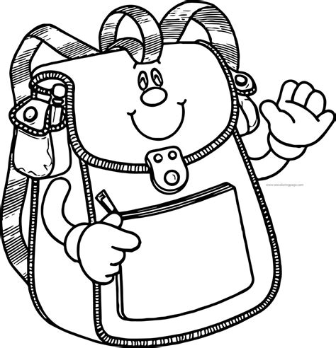 School Bag Coloring Coloring Pages