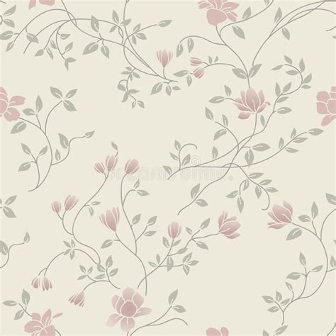 Light Floral Vintage Seamless Pattern For Retro Wallpapers