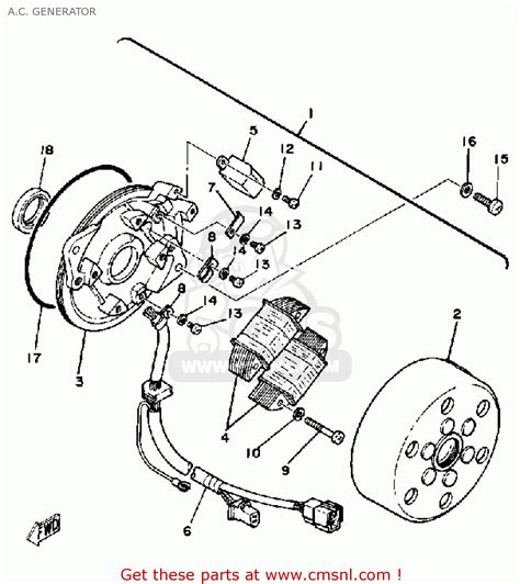 Related image alternator yamaha v star ignition coil. Yamaha Exciter 1 Sr250h 1981 A.c. Generator - schematic partsfiche