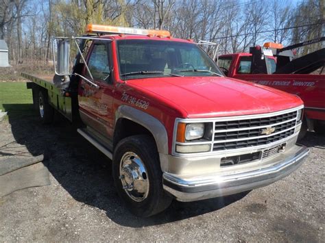 1993 Chevrolet 3500hd Tow Truck Roll Back Flat Bed Wrecker 65