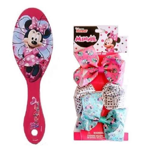 Minnie Mouse Hair Brush And Barrette Bow Set Ebay In 2022 Bow Set