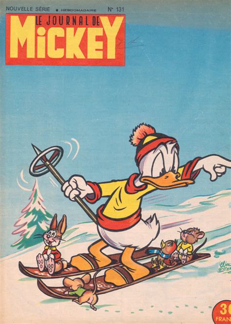Vintage Ski Print With Donald Duck