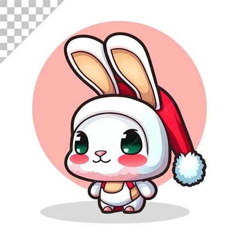 Premium Psd Cartoon Cute Christmas Rabbit