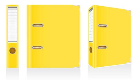 Folder Yellow Binder Metal Rings For Office Vector Illustration 510887