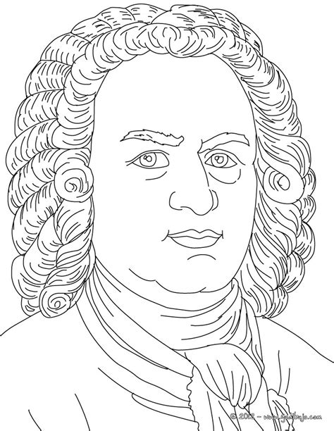 Dibujos Para Colorear Johann Sebastian Bach Compositor Aleman Es