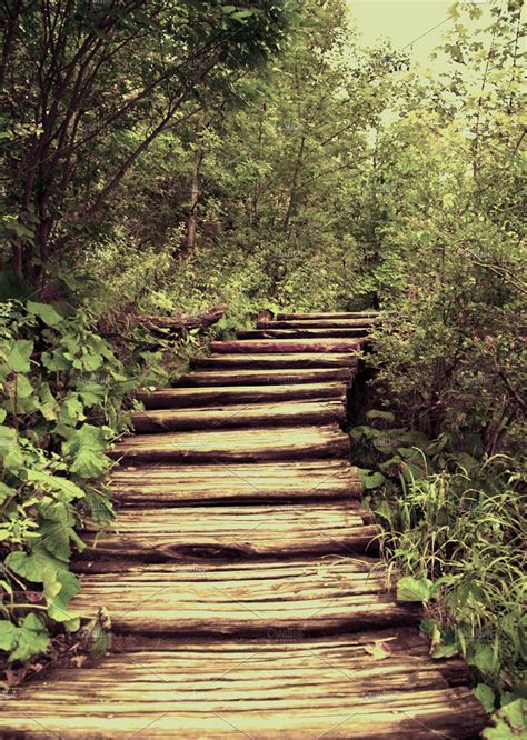 Old Wooden Stairs High Quality Nature Stock Photos Creative Market