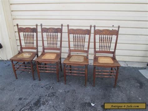 Get the best deals on oak chairs. 56629 Set 4 Antique Solid oak Dining room Chair s Chairs ...