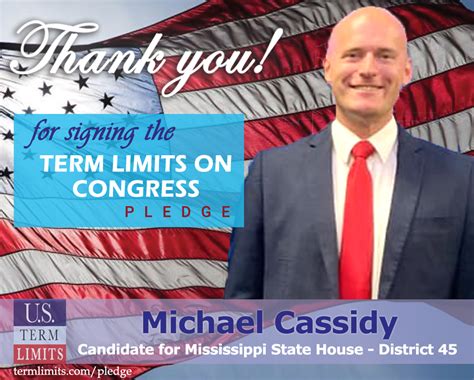 Michael Cassidy Pledges To Support Congressional Term Limits U S Term Limits