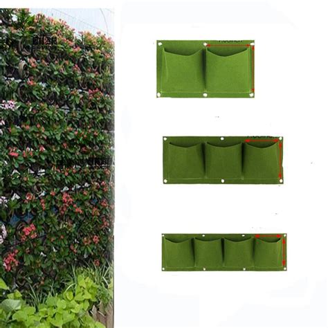 Wall Hanging Planting Bags Pockets Green Grow Bag Planter Vertical