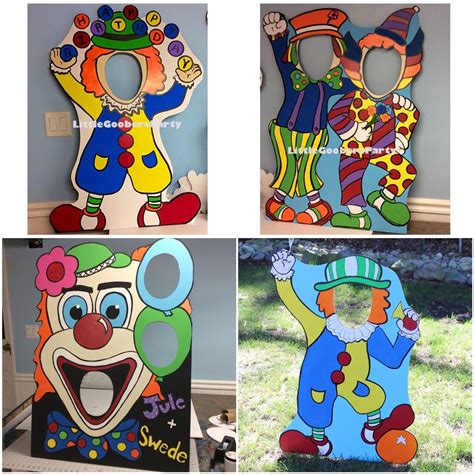Carnival Birthday Party Clown Photo Booth Prop Cutout And Etsy In