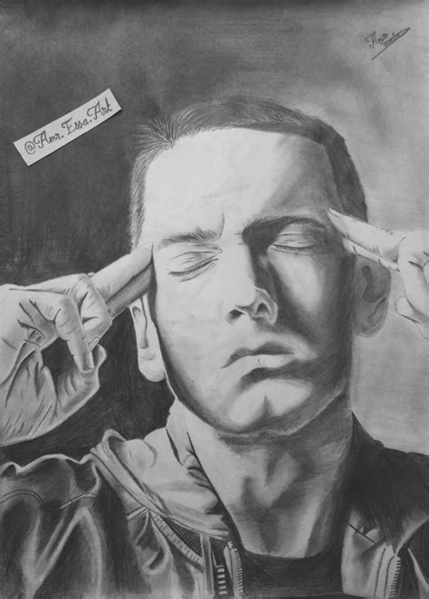 Eminem Pencil Portrait Drawing Check Up My Art Page On Facebook Amressaart