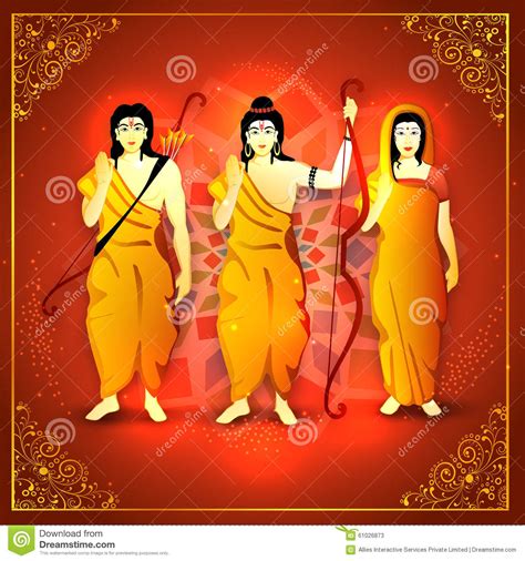 It's known as the festival of lights for all the fireworks, small clay lamps, and candles that are lit to guide their way. Lord Rama, Laxman And Goddess Sita For Dussehra. Stock ...