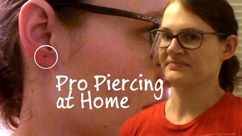 how to pierce ears professionally at home youtube