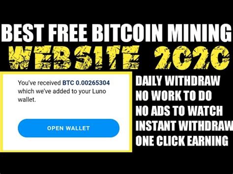 Currently the best miner on the market for mining bitcoin is the antminer s19 pro by bitmain. Best free BTC mining site 2020 | Best BITCOIN mining site ...