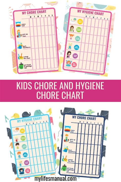 Chore Charts For Kids Plus Hygiene Chart Printables Mylifesmanual