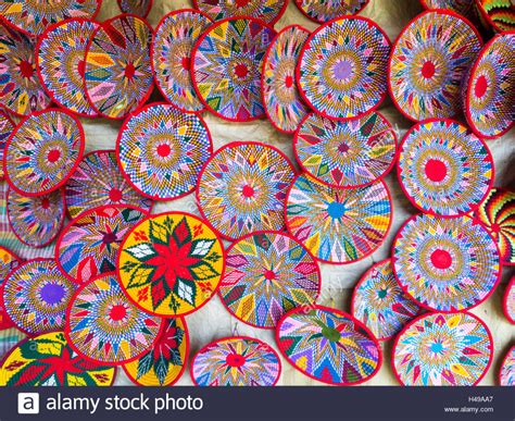 Traditional Ethiopian Handmade Habesha Baskets Sold In Axum Stock Photo
