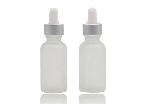 Frosted Transparent Essential Oil Dropper Bottles 30ml Cosmetic Glass