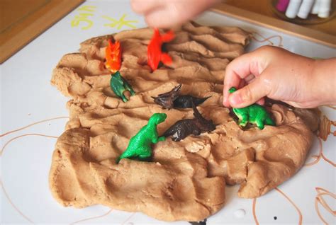 A Little Learning For Two Whiteboard And Play Dough Dinosaur Play