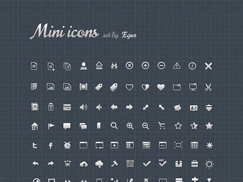 Mini Icons By Egor Kosten On Dribbble