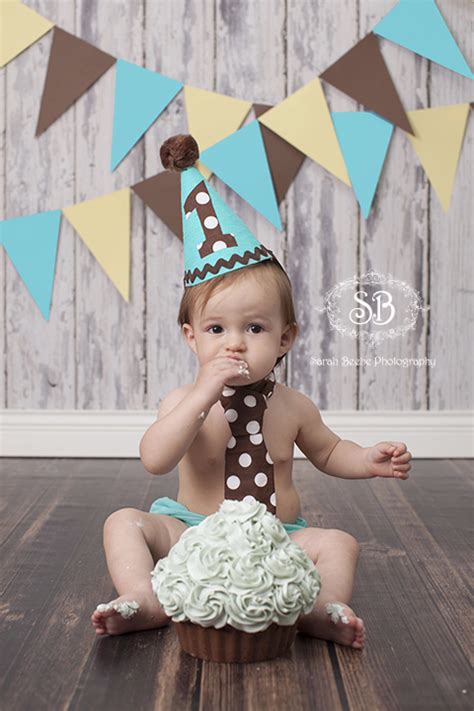 The one year you have been with us has been the best eat as much cake as you want today. Cake Smash Fun for 1 Year Old Baby P | Sarah Beebe Photography