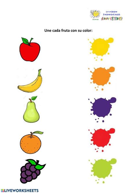 Ficha Online De Las Frutas Para Infantil Puede Actividades De Arte