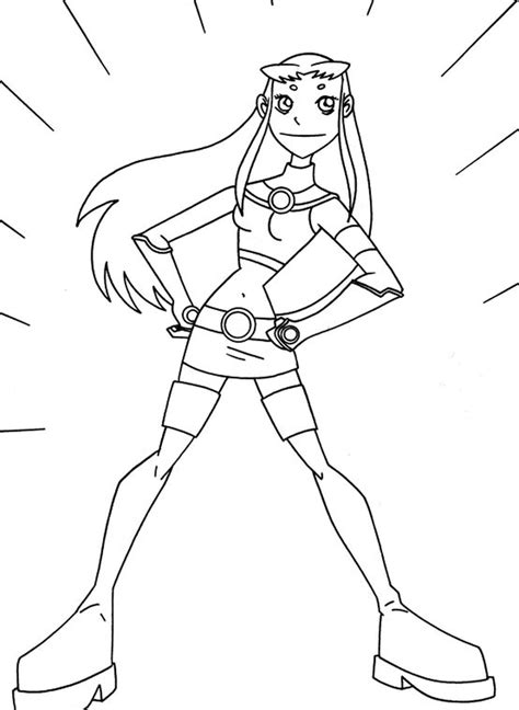 Starfire Coloring Pages at GetDrawings | Free download