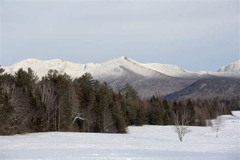 Snowy Peaks In The Lake Placid Region Of The Adirondacks