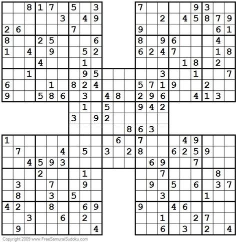 1001 Moderate Samurai Sudoku Puzzles Sudoku Puzzles Sudoku Hard Puzzles