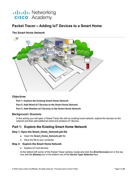 Packet Tracer Adding Io T Devices To A Smart Home The Smart