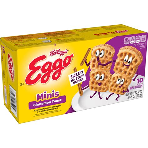 Eggo Minis Frozen Waffles Cinnamon Toast Easy Breakfast 1075oz