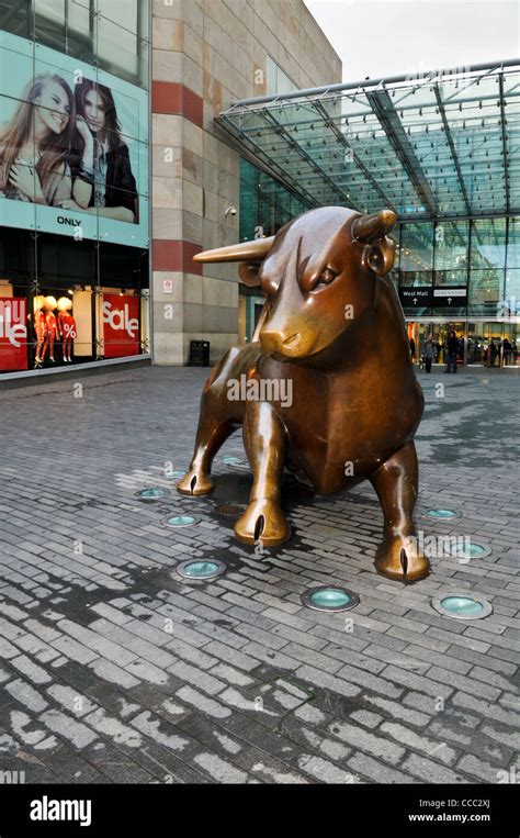 Birmingham Bull In Birminghams Famous Bullring Shopping Centre Stock