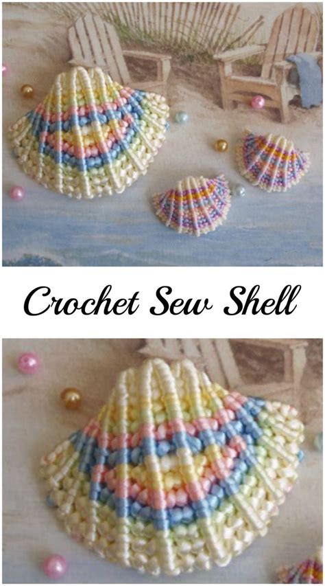 Crochet Sea Shell Crochet Seashell Applique Crochet Fish Crochet