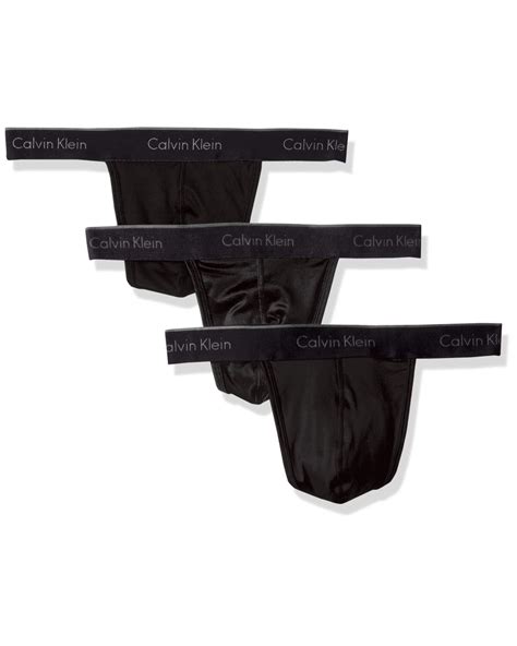 Calvin Klein Microfiber Stretch Multipack Thongs In Black For Men Lyst