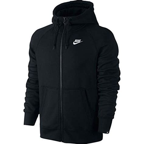 Nike Mens Aw77 Fleece Full Zip Hoodie Dark Grey Heatherwhite Large
