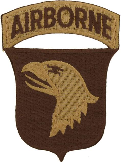 United States Army 101st Airborne Embroidered Patch Desert