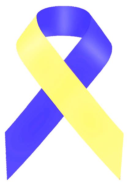Blue And Yellow Awareness Ribbon | Awareness ribbons, Awareness, Yellow ribbon