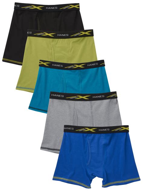 Hanes Boys Underwear X Temp Stretch Mesh Boxer Briefs 5 Pack Sizes S