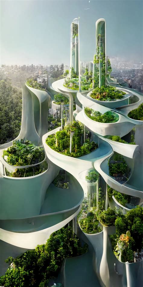 Ai Envisions A Futuristic Sustainable City With Air Purifying Biophilic