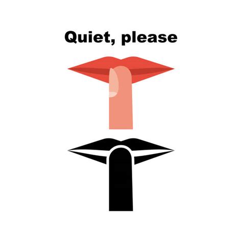 Cartoon Of Please Keep Quiet Signs Illustrations Royalty Free Vector