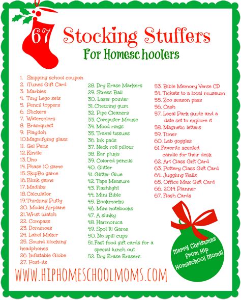 See more ideas about disney stocking stuffers, disney, stocking stuffers. Printable Homeschool Stocking Stuffer Ideas | Hip ...