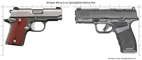 Kimber Micro 9 Vs Springfield Hellcat Pro Size Comparison Handgun Hero