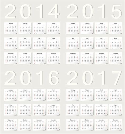 2014 Monthly Calendar Template Illustrations Royalty Free Vector