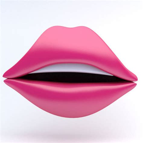 Lips Emoji Icon 3d Model Cgtrader