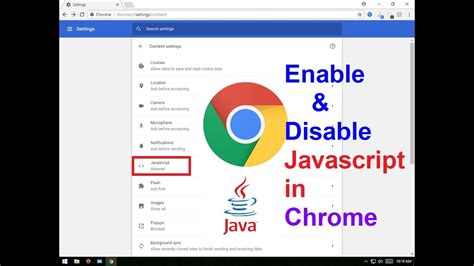 How To Enable And Disable Javascript In Chrome YouTube