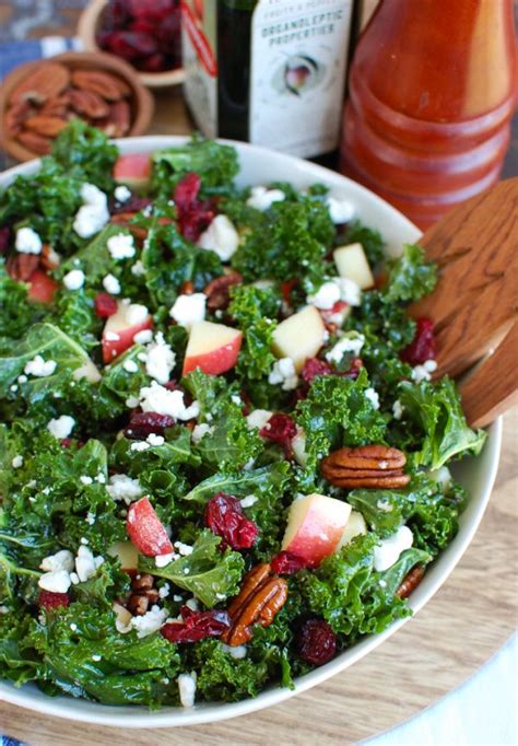 Kale Salad With Cranberries A Cedar Spoon