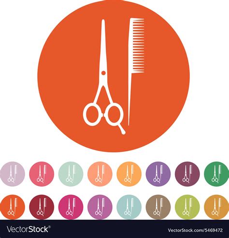 The Scissors And Comb Icon Barbershop Symbol Vector Image