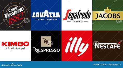 Most Famous Logo Brands Coffee Produce Lavazza Illy Nespresso