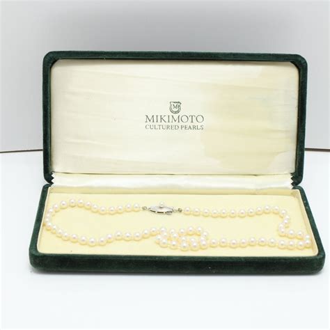 Vintage Mikimoto Pearl Necklace Sterling Silver 1950s Japan Etsy