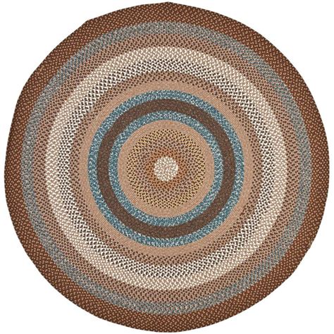 Safavieh Braided Brownmulti 8 Ft X 8 Ft Round Area Rug Brd313a 8r