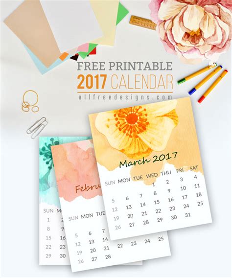 Printable Mini Calendar For 2016 Free To Download And Print